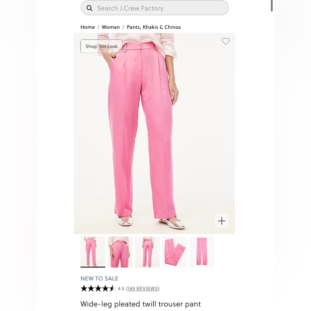 J. Crew Wide Leg Pleated Trousers